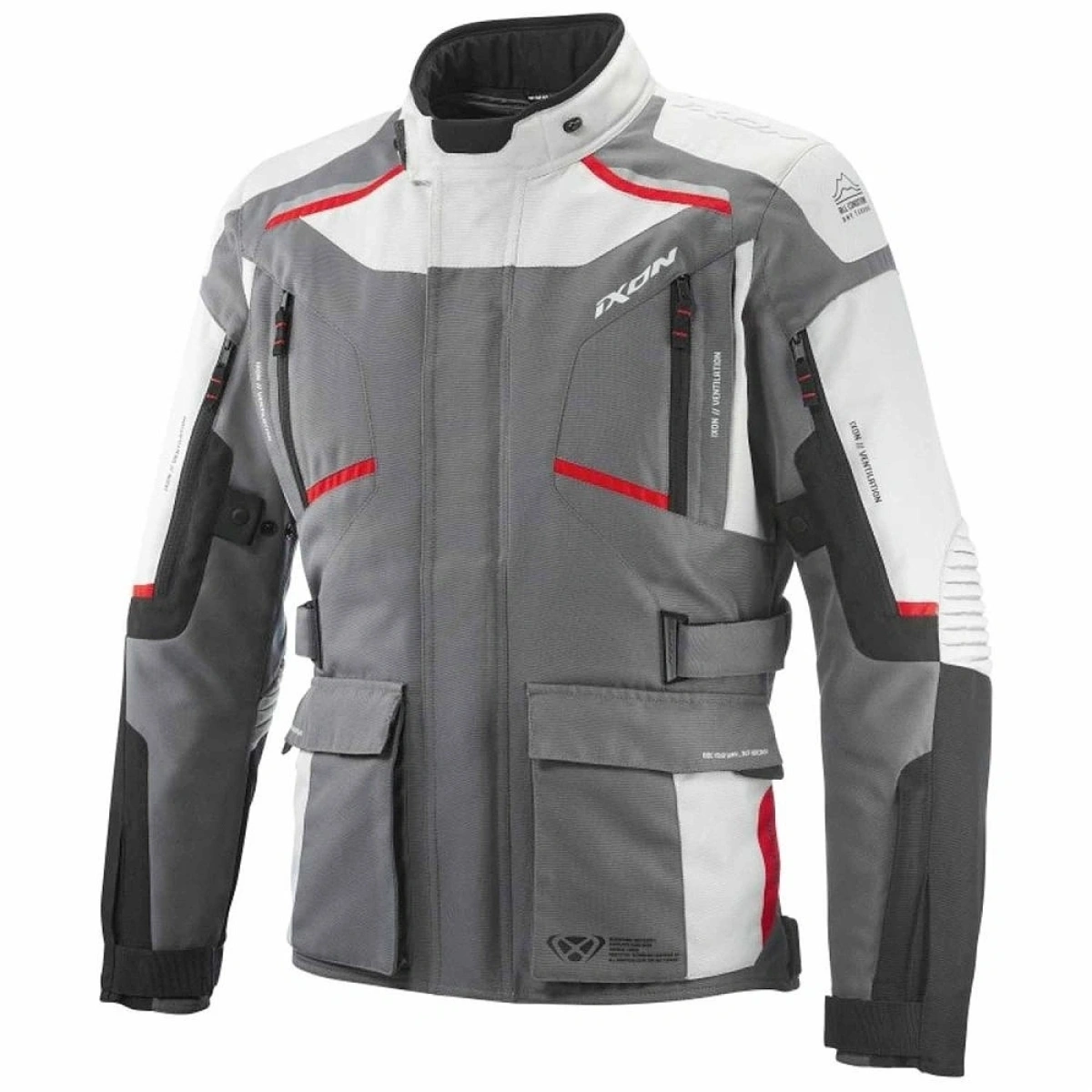 MIDGARD 4033 - pánska sivá textilná moto bunda IXON