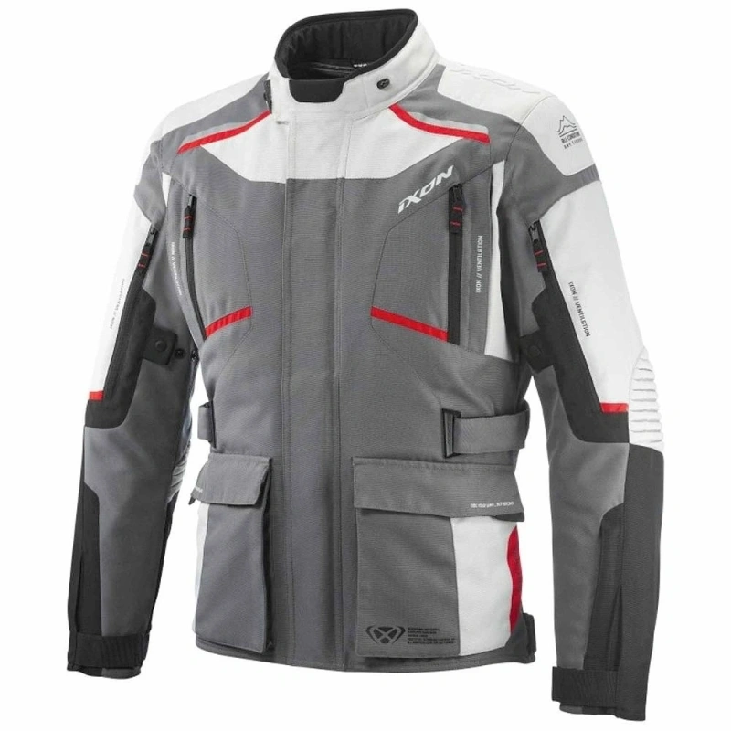 MIDGARD 4033 - pánska sivá textilná moto bunda IXON