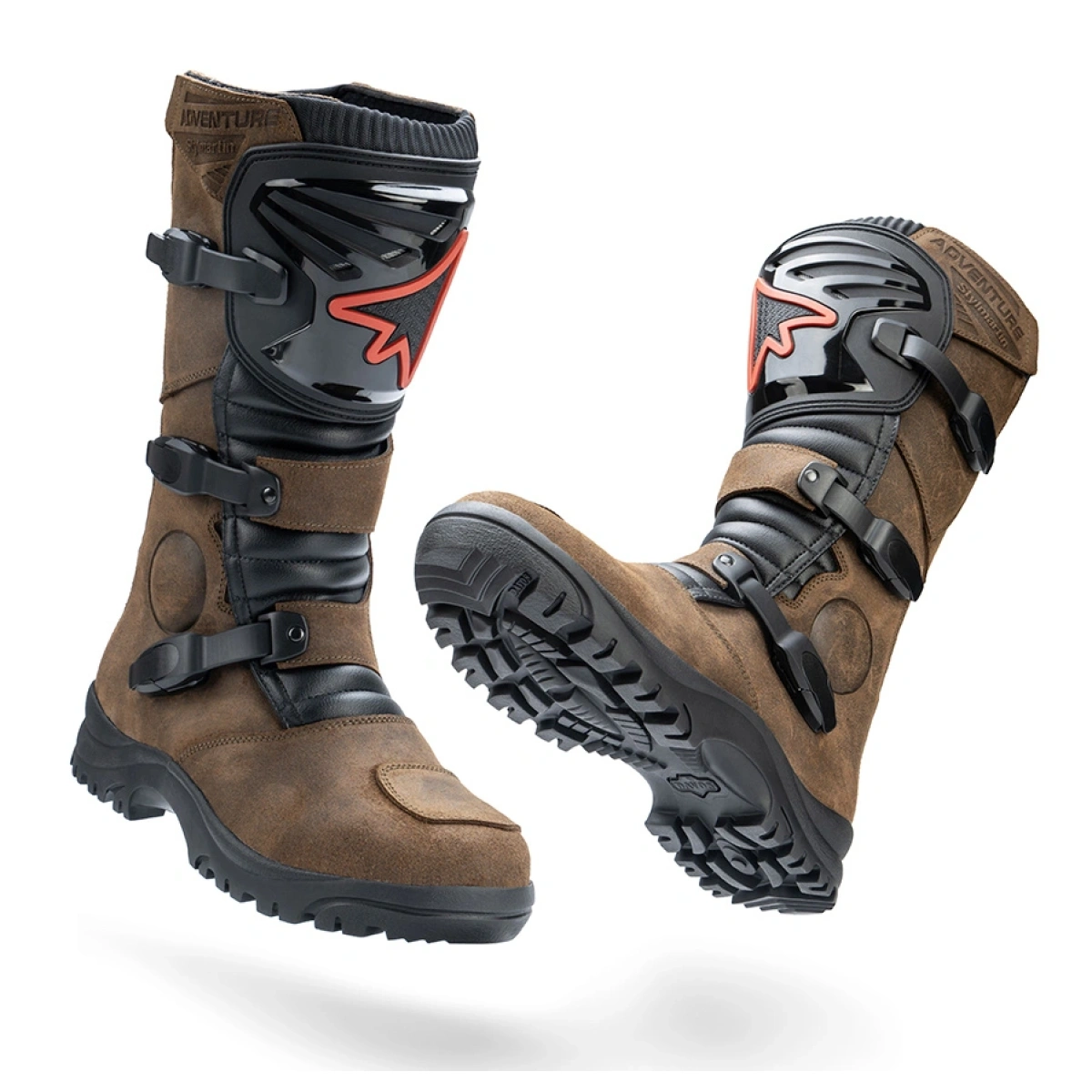 OVERLANDER w.p. - hnedé kožené moto enduro topánky Stylmartin