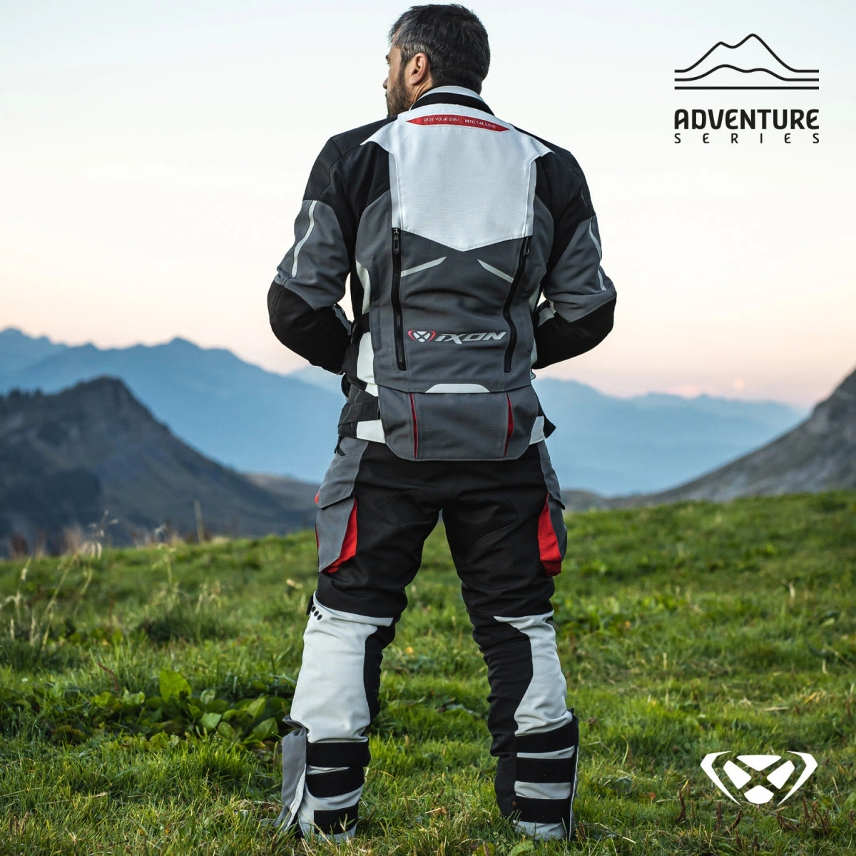 RAGNAR PT 1047 – pánske sivé moto nohavice Ixon
