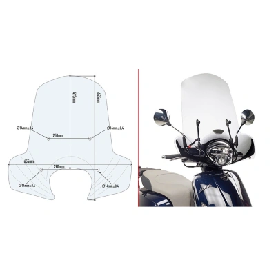 A6109AK kit pre plexi 6109AK KYMCO Like 50 / 125 / 150   (17-26)