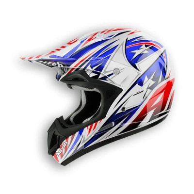 JUMPER ATTACK JAT38 - moto cross trojfarebná prilba Airoh XS