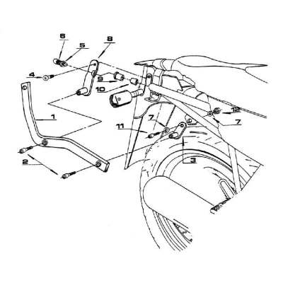 K3250 nosič kufra YAMAHA XJ 600 Diversion  (91-03)