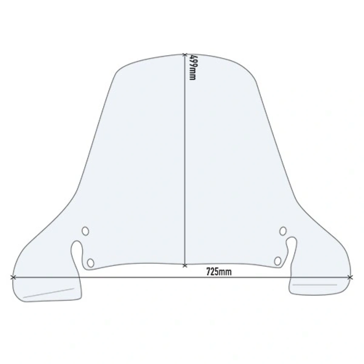 KD199ST číre plexi HONDA Foresight 250 / Panteon 125-150 (97-08)