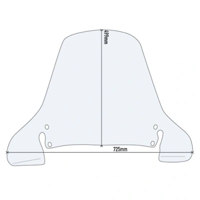 KD199ST číre plexi HONDA Foresight 250 / Panteon 125-150 (97-08)