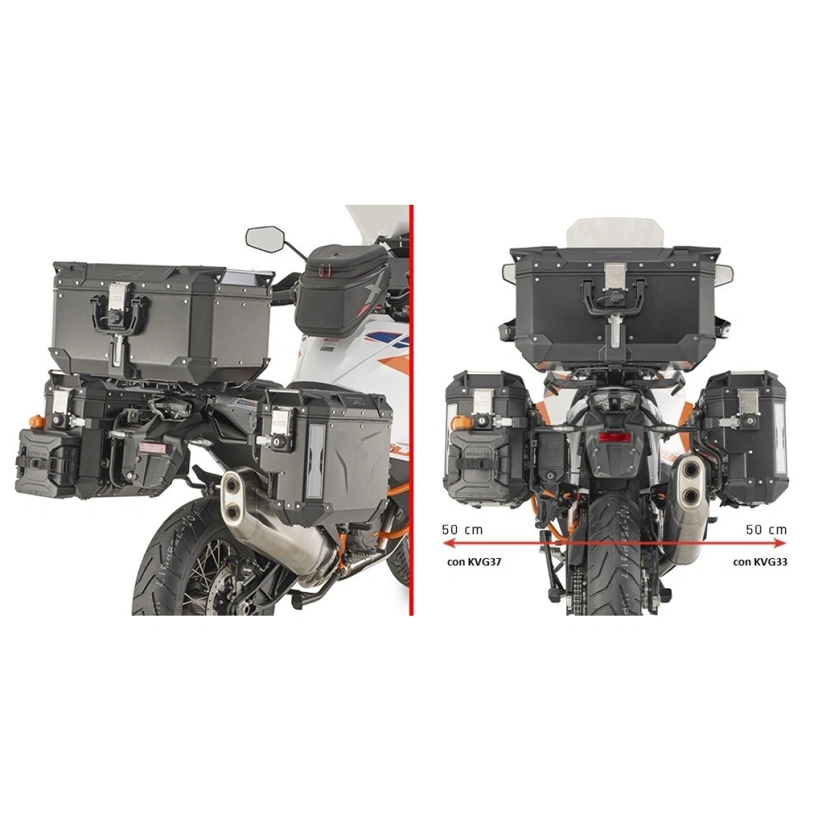 KLOS7713CAM nosič bočných kufrov KTM 1290 / 1390 Super Adventure S / R (21-26)