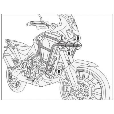 KNH1205 horný padací rám HONDA CRF1100L Africa Twin Adventure Sports (24-25)