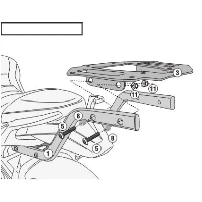 KZ9351 nosič kufra MOTO MORINI Seiemmezzo SCR / STR 650 (22-26)