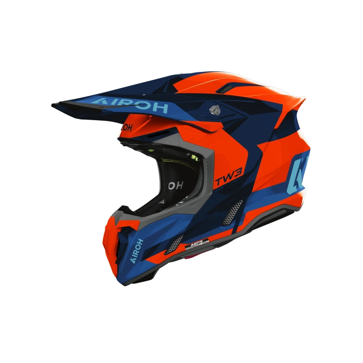 prilba TWIST 3 Fancy, AIROH (oranžová fluo-modrá lesklá) 2026