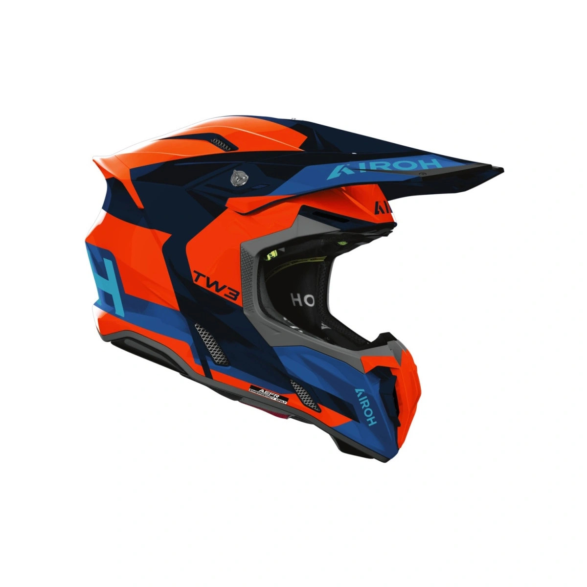 prilba TWIST 3 Fancy, AIROH (oranžová fluo-modrá lesklá) 2026
