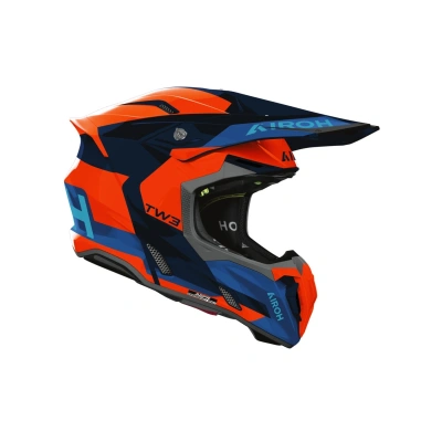 prilba TWIST 3 Fancy, AIROH (oranžová fluo-modrá lesklá) 2026
