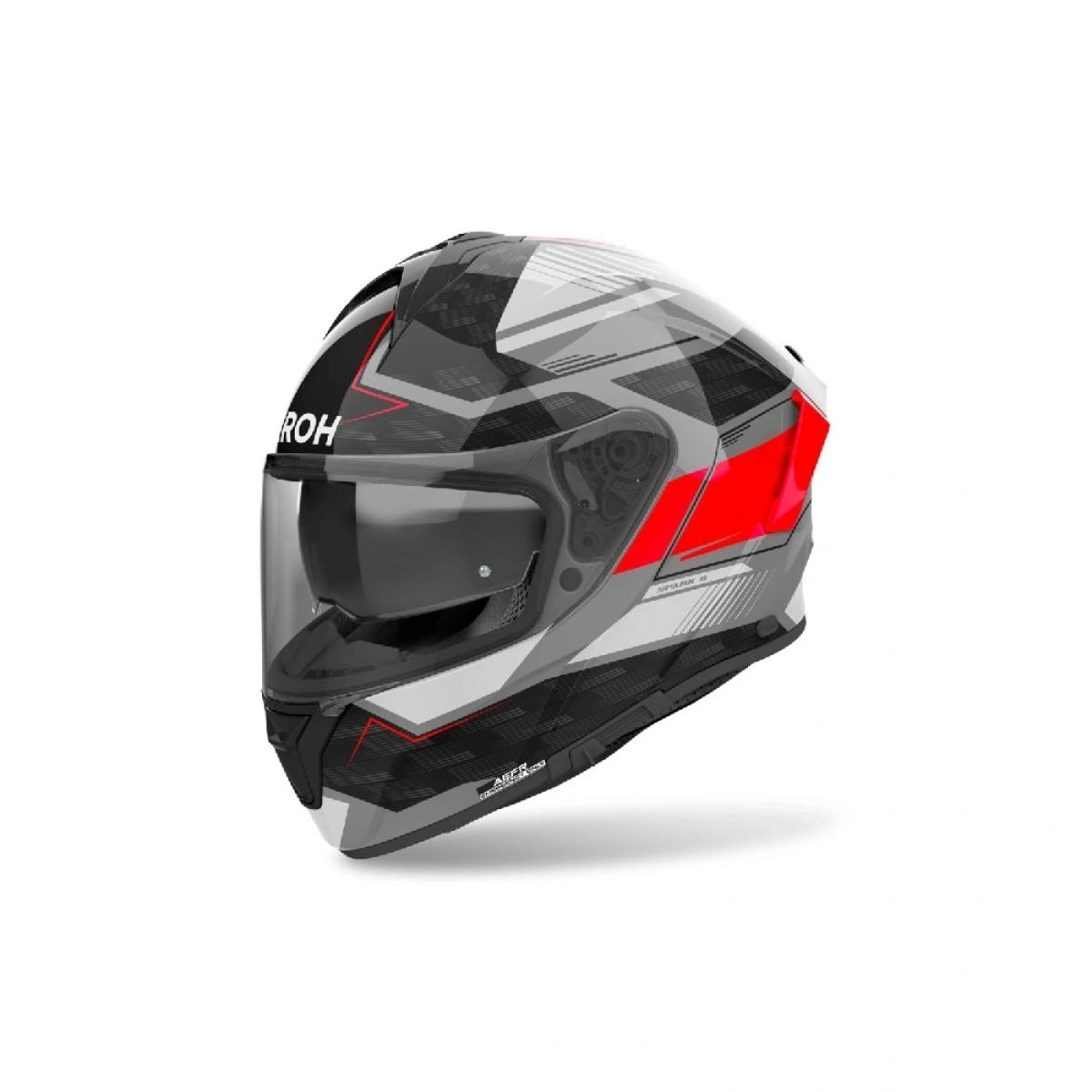 SPARK 2 ZENITH SP2Z55 - integrální červená moto helma Airoh - S